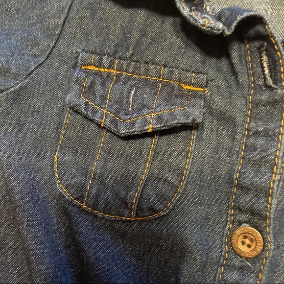 U.S. Polo Assn Baby Girl Denim Romper - Picture 8 of 11